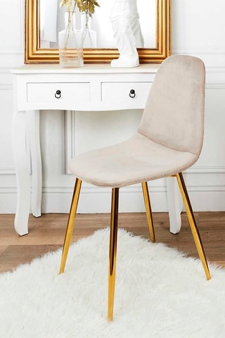 2 chaises Royal - Gris et doré