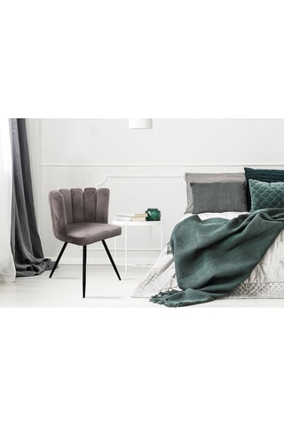 2 chaises Ariel - Gris et noir