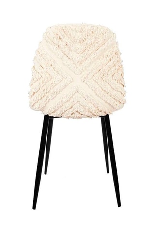 2 chaises Mora Mirage - 
Crème et noir