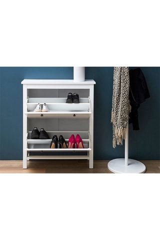 Meuble à chaussures 2 portes Elisabeth - Blanc