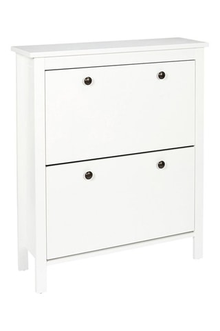 Meuble à chaussures 2 portes Elisabeth - Blanc