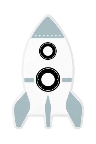 Veilleuse fusée - Blanc et gris