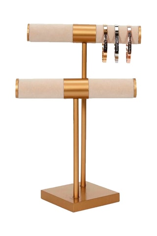 Porte-bijoux - Beige et doré