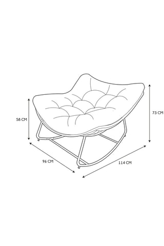 Fauteuil à bascule - Noir et beige