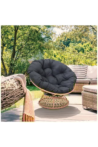 Fauteuil pivotant Cancun - Noir et marron