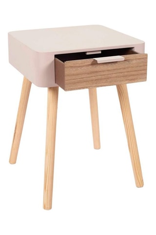 Table de chevet - Rose et naturel