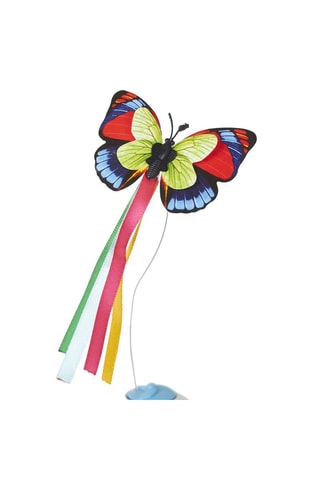 Jeu rotatif papillon pour chat - Blanc