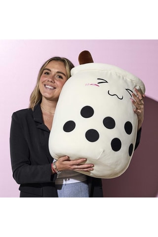 Peluche Bubble Tea Kawaii - Blanc et noir