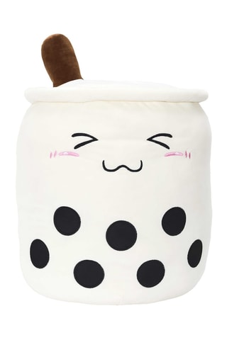 Peluche Bubble Tea Kawaii - Blanc et noir
