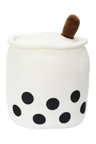 Peluche Bubble Tea Kawaii - Blanc et noir