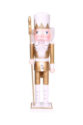 Lot de 2 figurines casse-noisette en bois -  35,5 cm