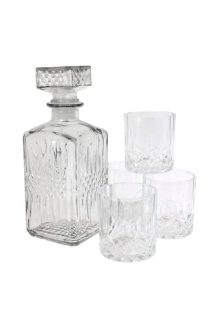 Bouteille de whisky et 4 verres -  93 cl