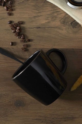 6 mugs en grès Liseré doré - 40 cl