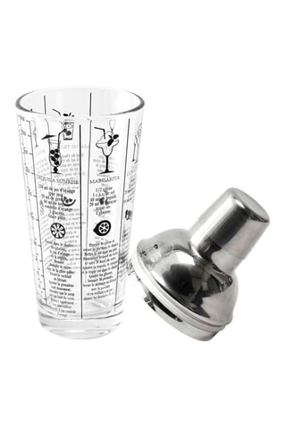Shaker avec recettes en verre borosilicate - 450 ml
