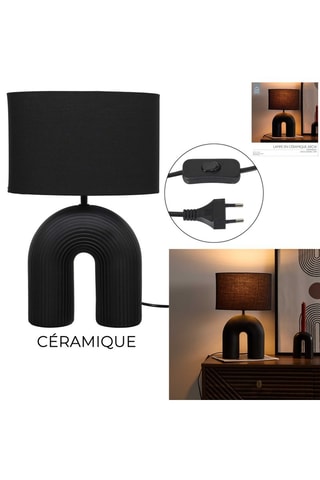 Lampadaire en céramique - Noir