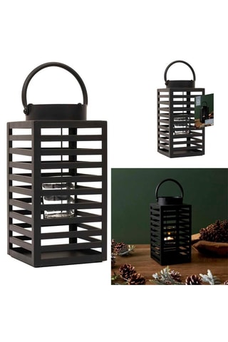 Lanterne Black Forest - 12 x 24 x 12 cm - Noir