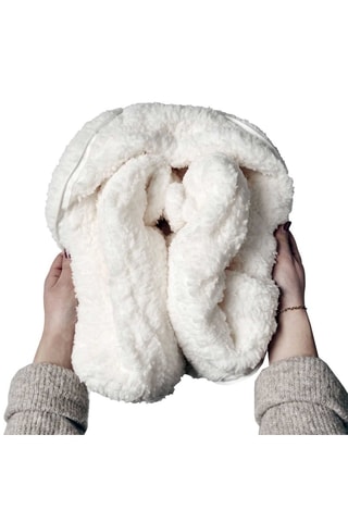 Coussin et plaid - Beige - 120 x 150 cm