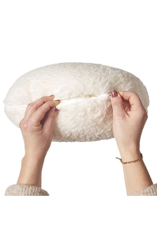 Coussin et plaid - Beige - 120 x 150 cm