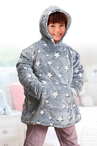 Sweat à capuche phosphorescent - Gris