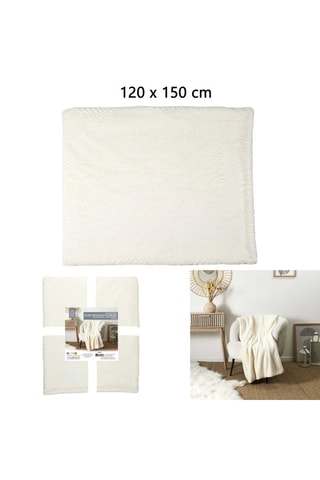 Plaid - Blanc - 120 x 150 cm
