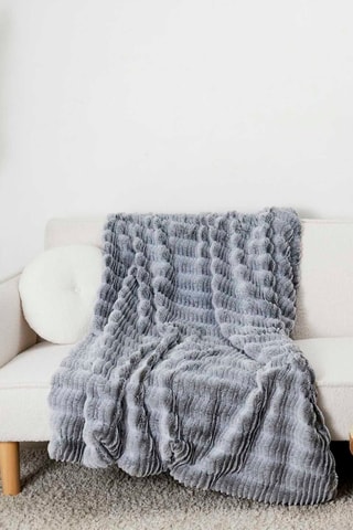 Plaid imitation fourrure Opulence - 140 x 200 cm - Gris foncé