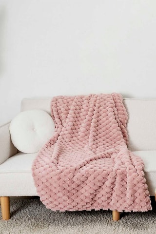 Plaid imitation fourrure - 120 x 150 cm - Rose