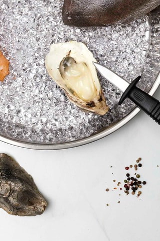 Couteau à huîtres en acier inoxydable - Noir