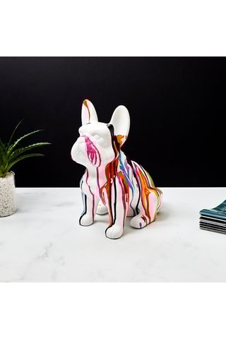 Décoration en céramique à poser chien - Blanc - 30 cm