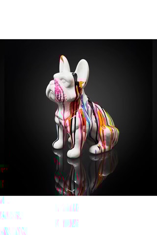 Décoration en céramique à poser chien - Blanc - 30 cm