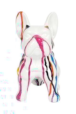 Décoration en céramique à poser chien - Blanc - 30 cm