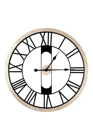 Horloge murale - 70 cm - Beige et noir