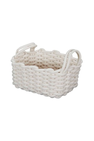 3 paniers tricot - Blanc