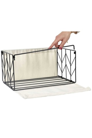 Panier de rangement - Noir et beige