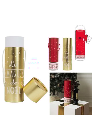 Boîte à cadeau pour bouteille - Coloris aléatoire