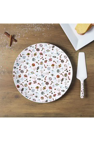 Plat en porcelaine et pelle à tarte - 30 cm
