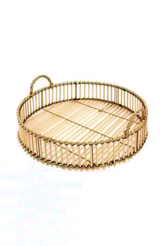 Plateau rond en bambou - 40 cm