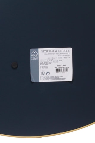 Miroir rond - 55 cm - Doré