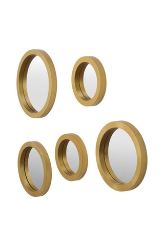 5 miroirs - 28 cm - Doré