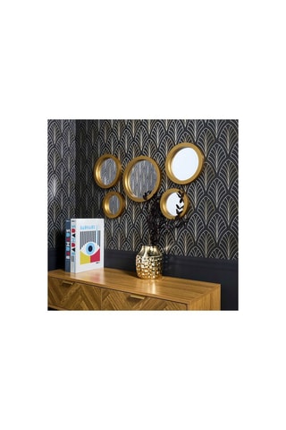 5 miroirs - 28 cm - Doré