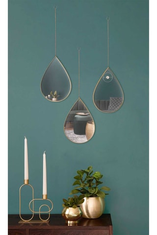 3 miroirs - 19 x 27 x 1 cm - Doré