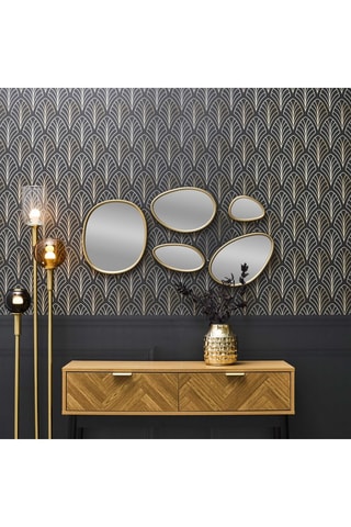 5 miroirs - 82,8 x 44 x 12,8 cm – Doré