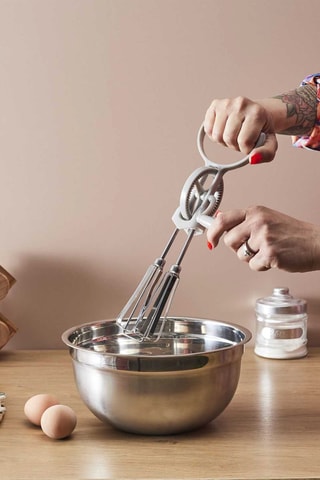 Batteur manuel en acier inoxydable - Gris