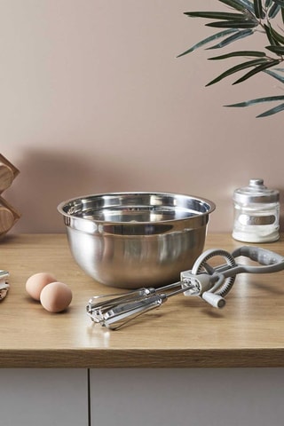 Batteur manuel en acier inoxydable - Gris