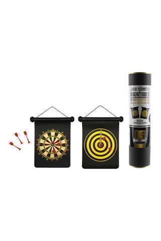 Jeu de fléchettes magnétiques - 28,4 x 35,5 cm - Noir et jaune