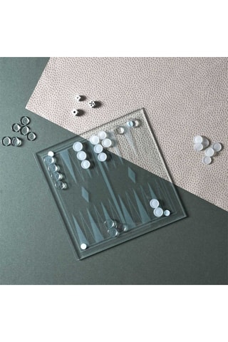 Jeu de backgammon en verre
