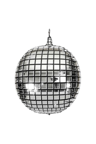 2 ballons boule à facettes - Argenté et noir