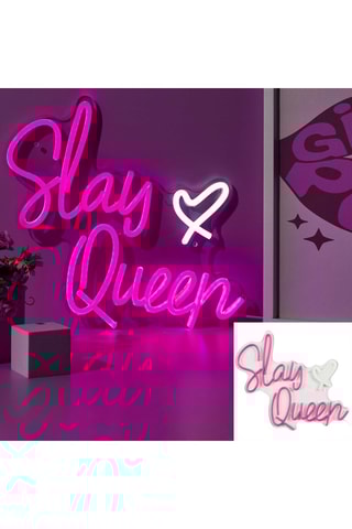 Décoration murale LED connectée - Rose et blanc