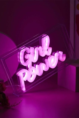 Lampe à poser LED Grl Pwr - Transparent et rose