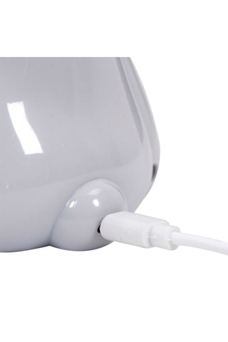 Lampe veilleuse hippopotame LED - Blanc et gris