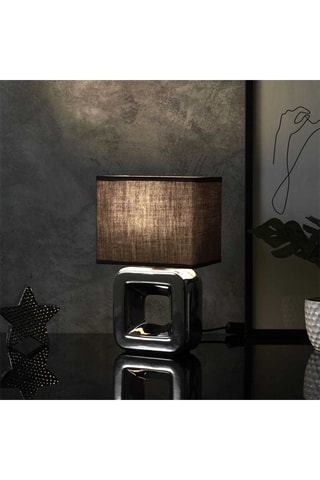 Lampe à poser - Anthracite et argenté